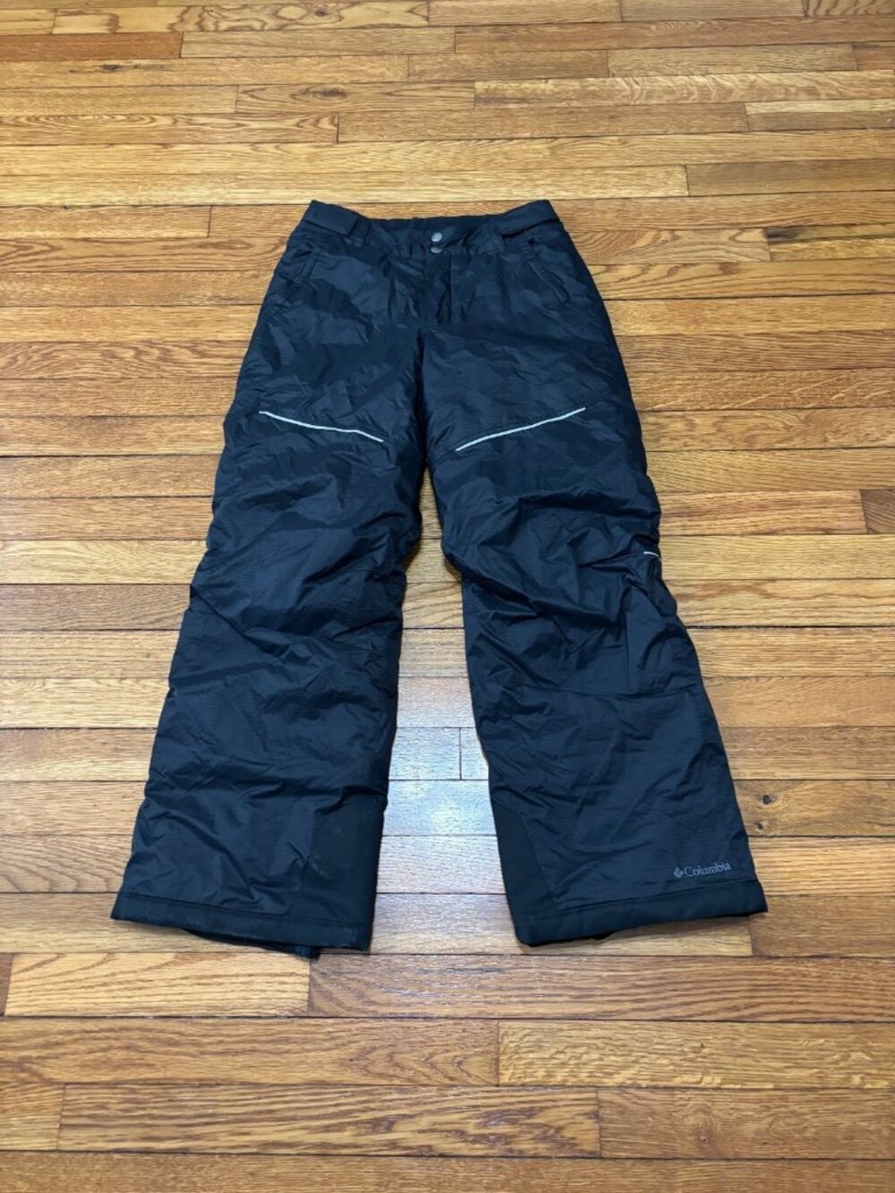 Columbia Youth Snow Pants Sz Large (14/16) Black Nylon Insulated Ski Winter